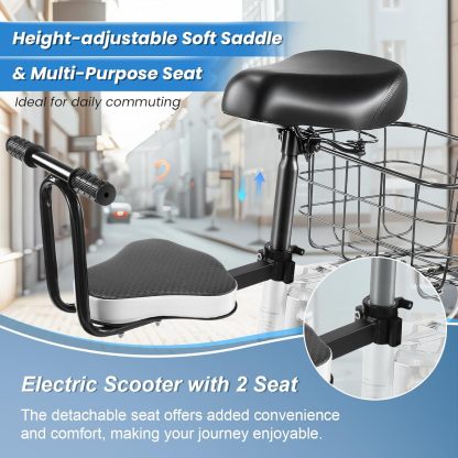 Caroma 1200W Foldable Electric Scooter with Child Seat Z6