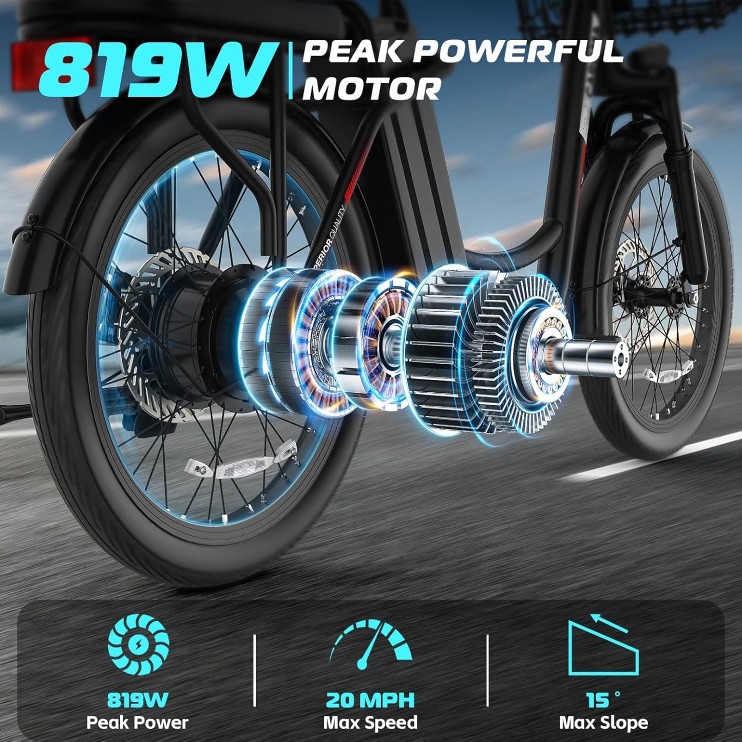 Caroma 819W Electric Scooter with Seat K2
