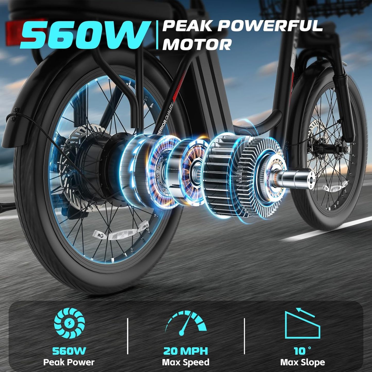 Caroma 560W Electric Scooter with Seat K1