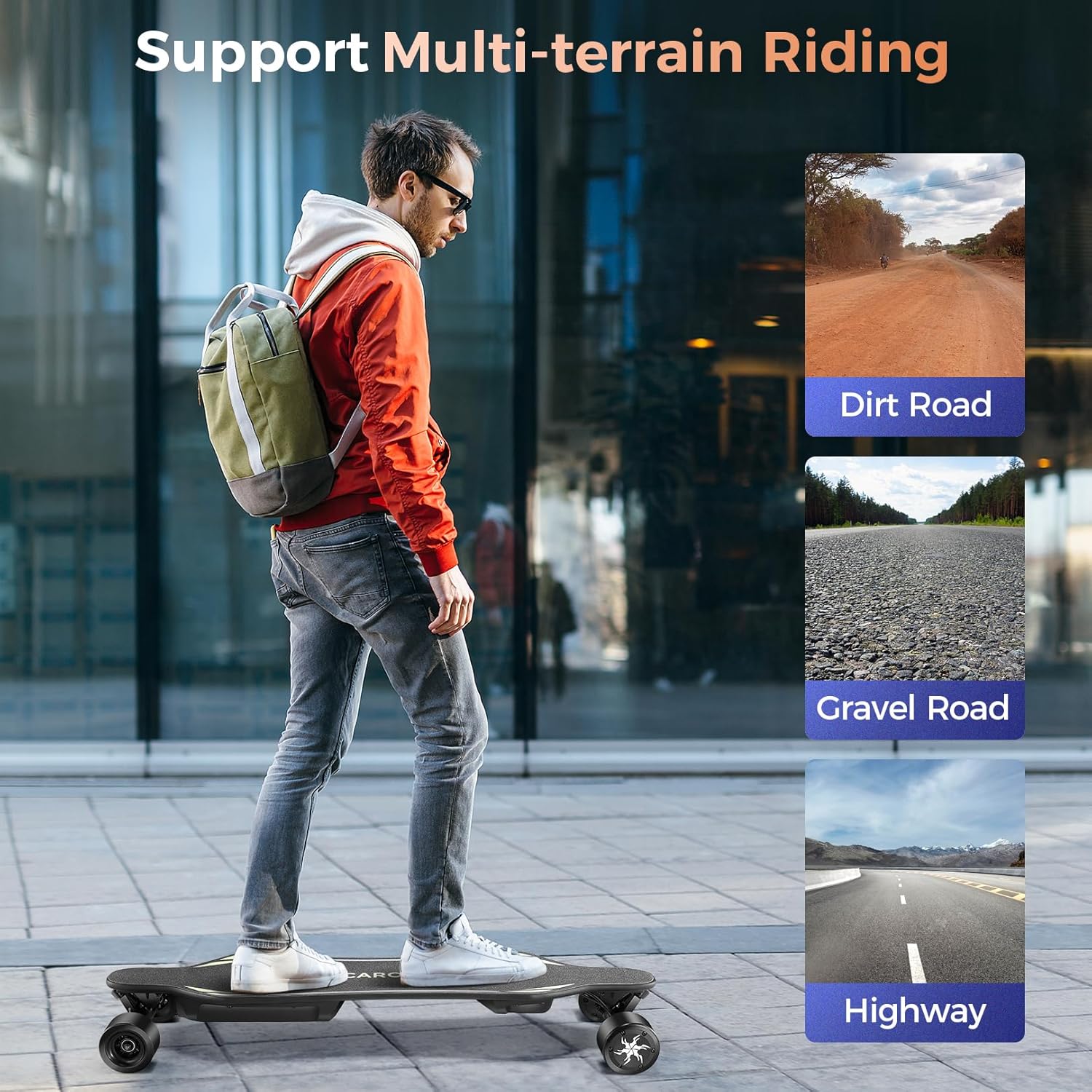 Caroma 38" Electric Skateboard with Remote 1200W SYL-10