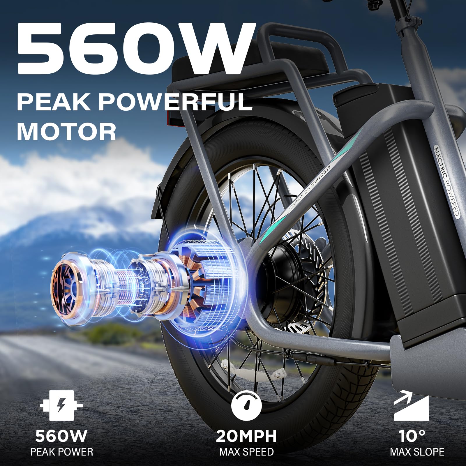 Caroma 500W K3/800W K4/1200W K5 Electric Scooter with Off-Road Tires
