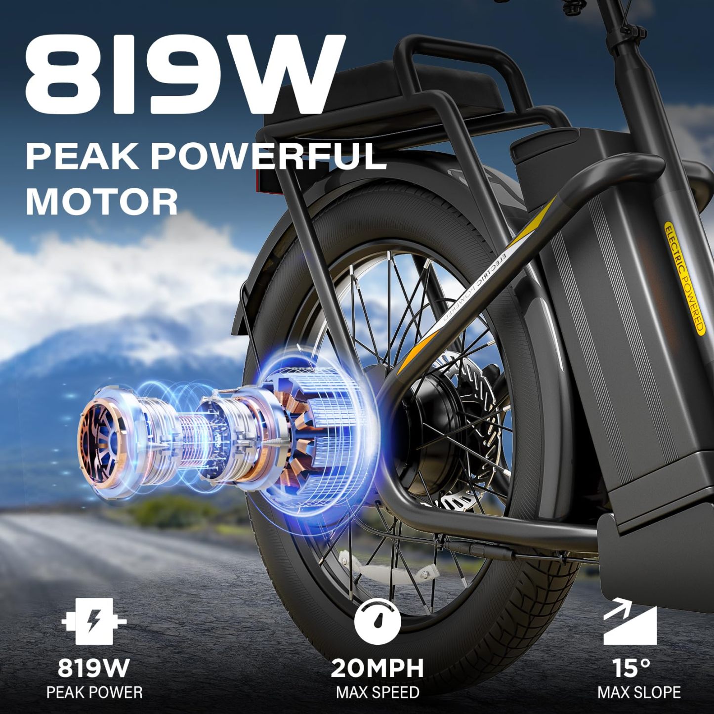 Caroma 500W K3/800W K4/1200W K5 Electric Scooter with Off-Road Tires