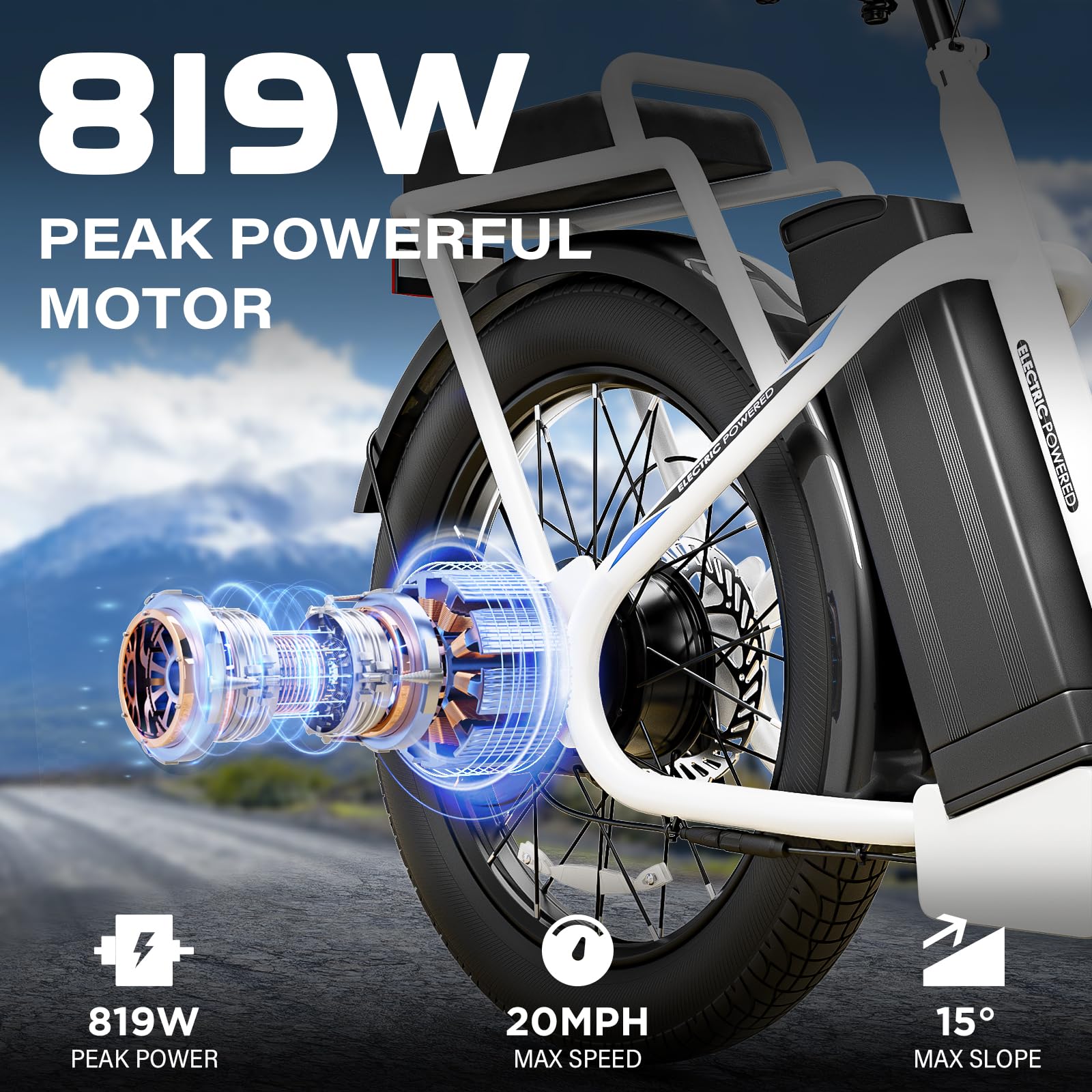 Caroma 500W K3/800W K4/1200W K5 Electric Scooter with Off-Road Tires