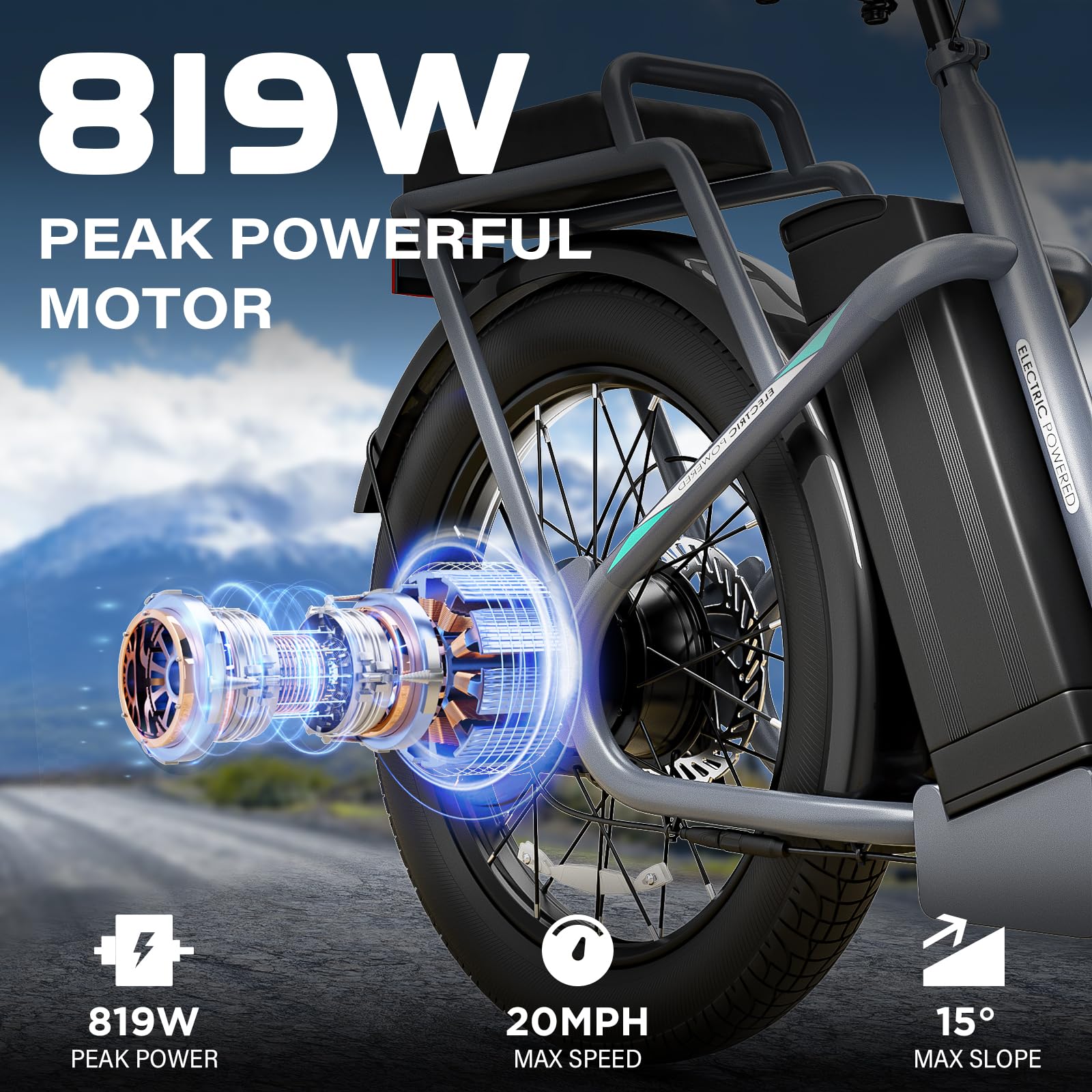 Caroma 500W K3/800W K4/1200W K5 Electric Scooter with Off-Road Tires