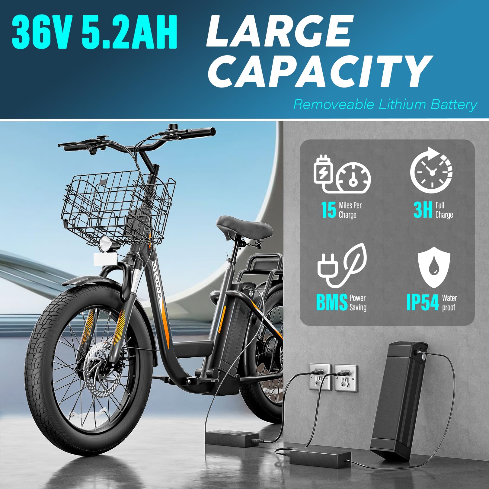 Caroma 500W K3/800W K4/1200W K5 Electric Scooter with Off-Road Tires