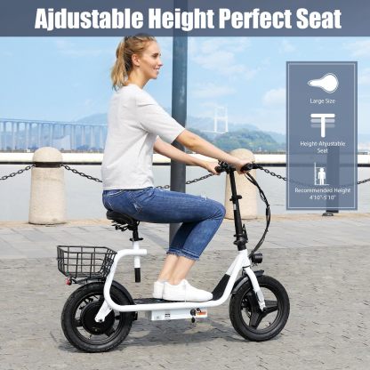 Caroma 350W(Peak 560W) Electric Scooter with Seat