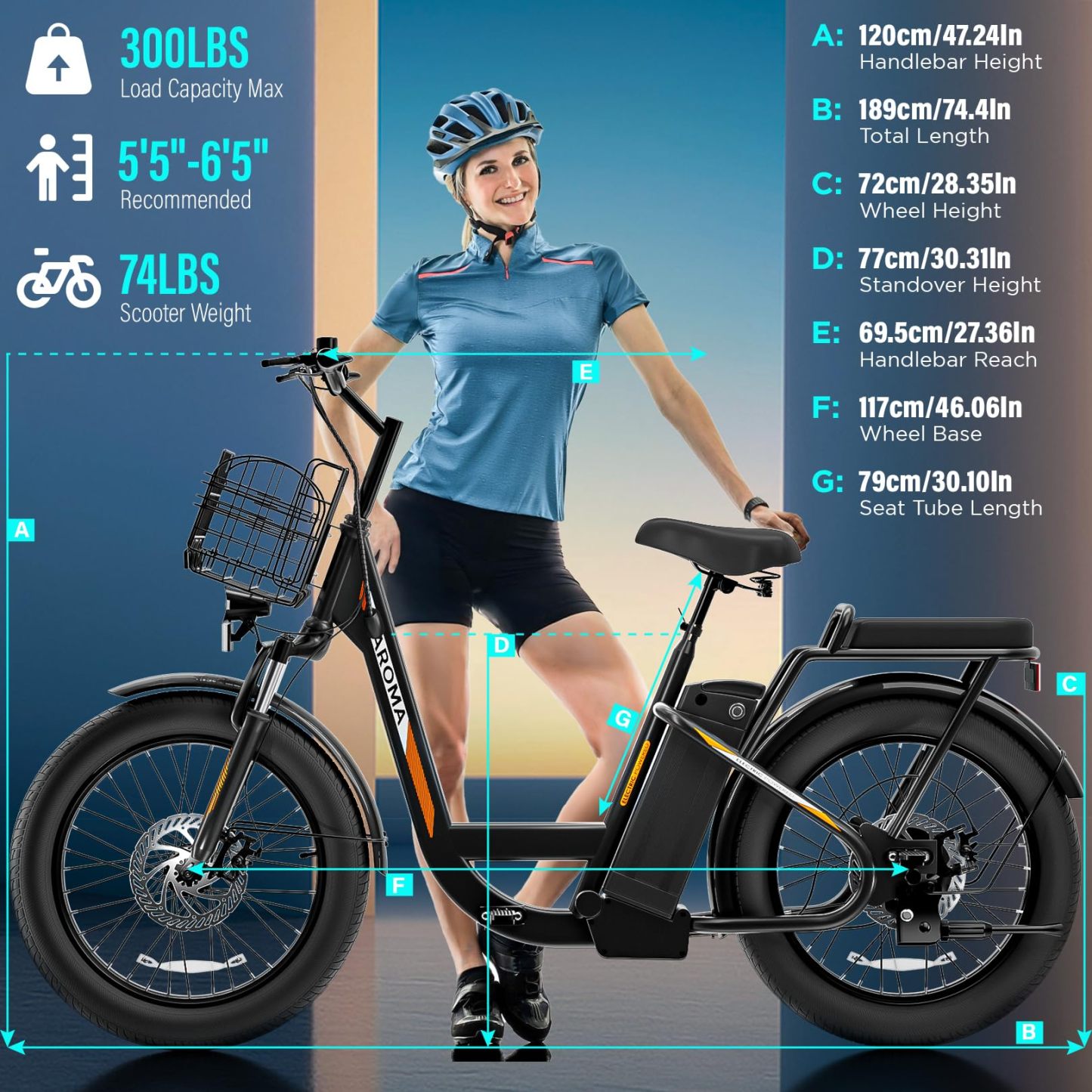 Caroma 500W K3/800W K4/1200W K5 Electric Scooter with Off-Road Tires