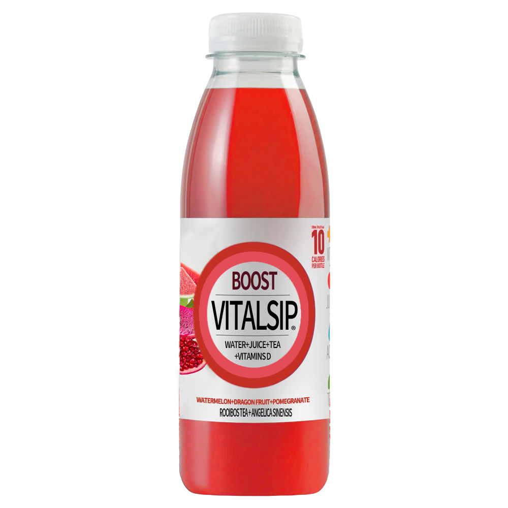 VitalSip Fruity Vitamin Drink - Watermelon, Dragon Fruit, Pomegranate Blend*18