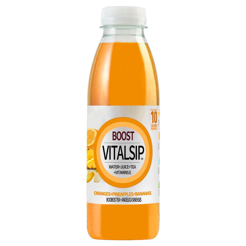 VitalSip Fruity Vitamin Drink - Orange, Pineapple, Banana Blend*6