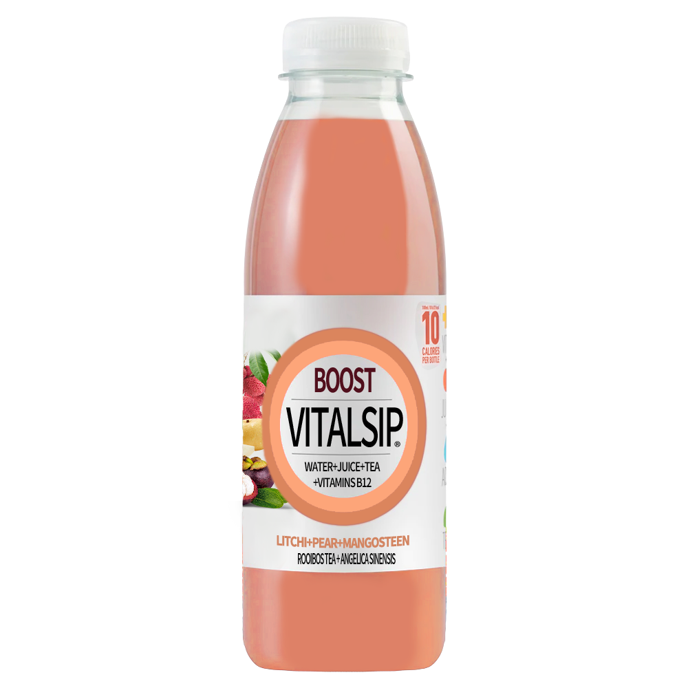 VitalSip Fruity Vitamin Drink - Lychee, Pear, Mangosteen Blend*6