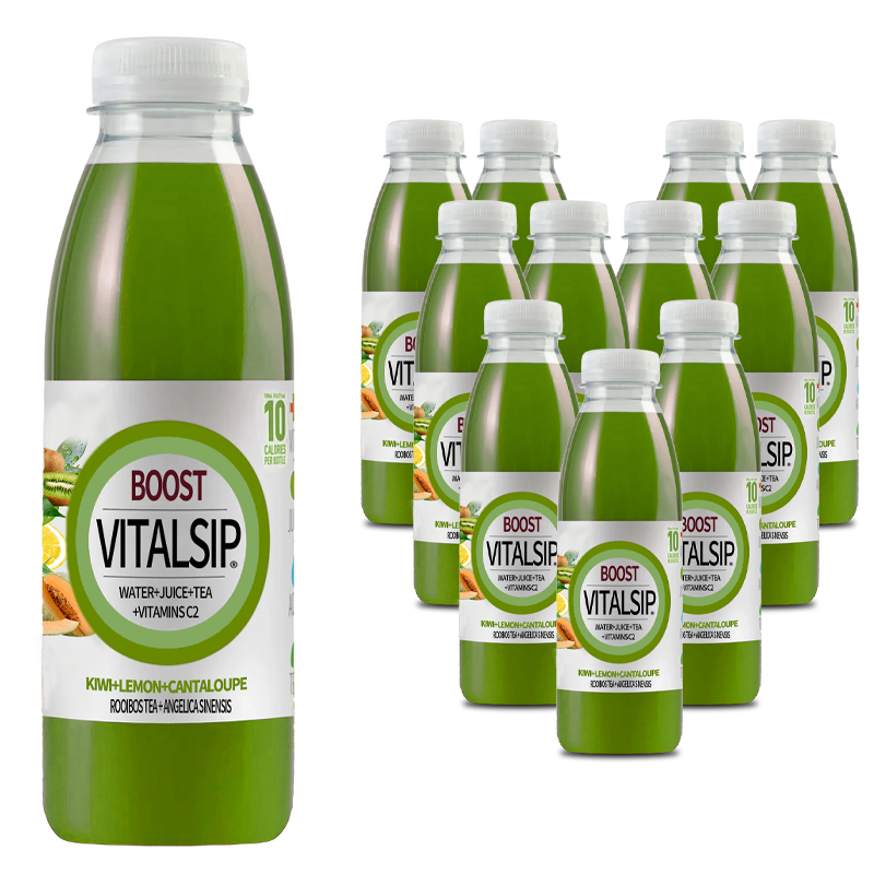 VitalSip Fruity Vitamin Drink - Kiwi, Lemon, Cantaloupe Blend*12