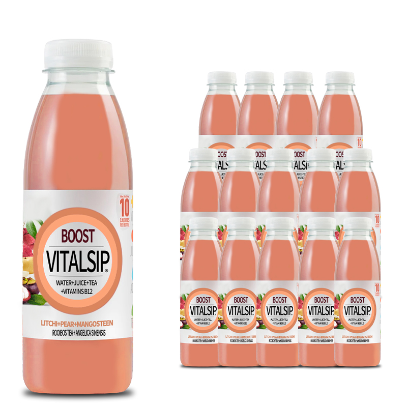 VitalSip Fruity Vitamin Drink - Lychee, Pear, Mangosteen Blend*15