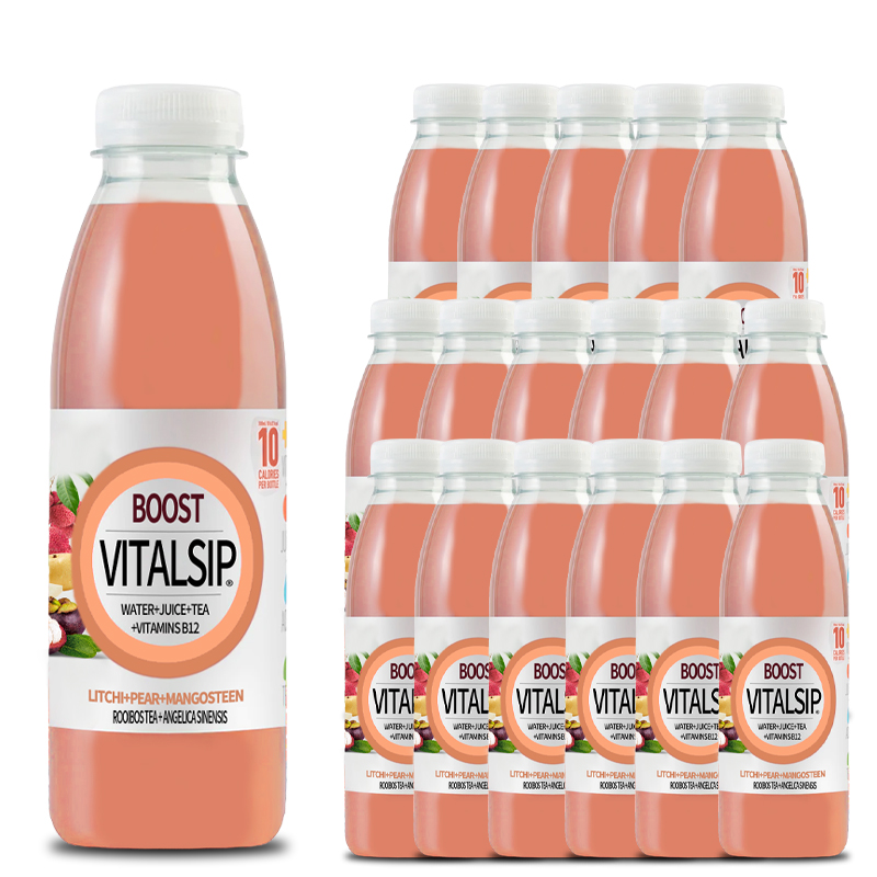 VitalSip Fruity Vitamin Drink - Lychee, Pear, Mangosteen Blend*18