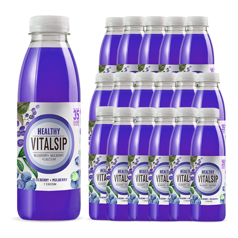 Energizing Fruit Flavored Vitamin Supplement Drink Blueberry+Mulberry+Calcium Blend Flavor*18
