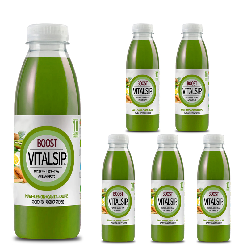VitalSip Fruity Vitamin Drink - Kiwi, Lemon, Cantaloupe Blend*6