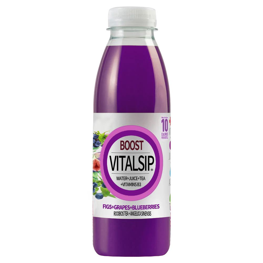 VitalSip Fruity Vitamin Drink - Fig, Grape, Blueberry Blend*12