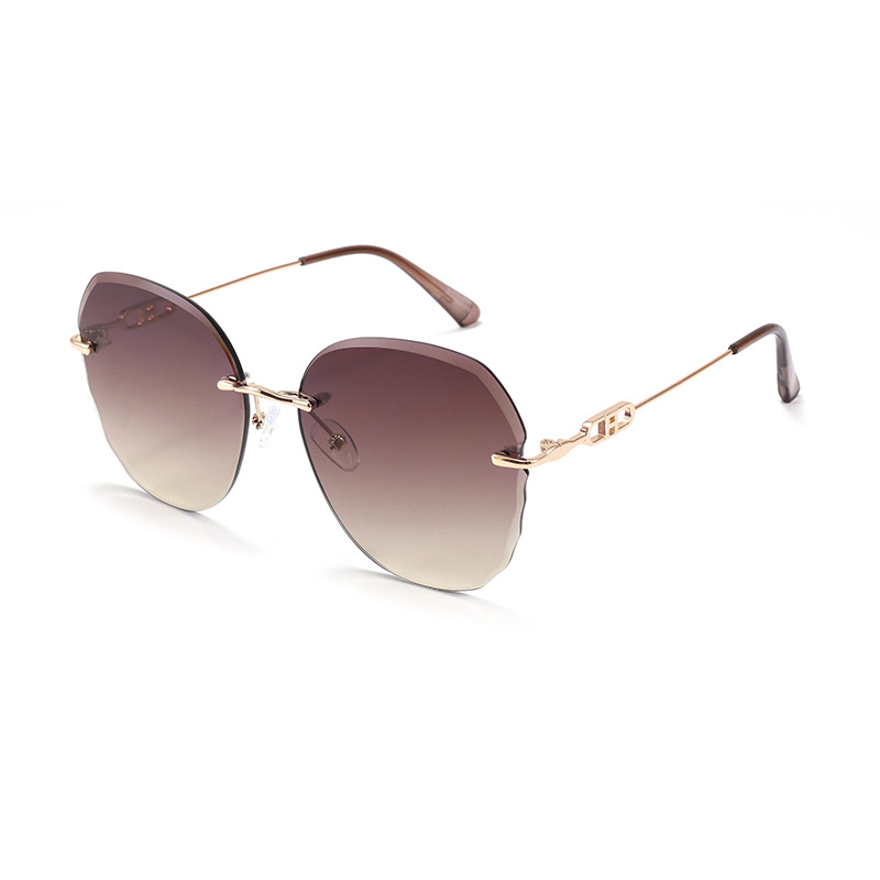 Fashionsotrea 2024 New Frameless Metal HD Sunglasses