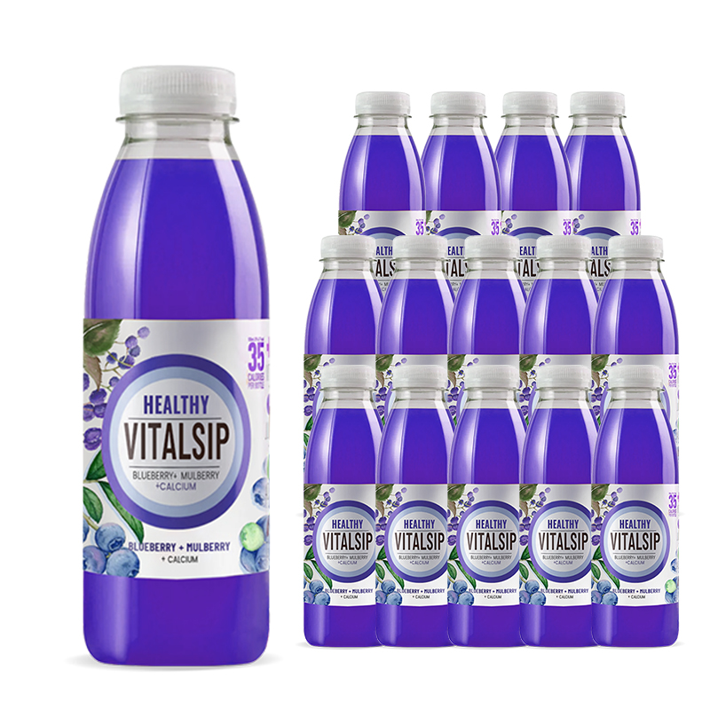Energizing Fruit Flavored Vitamin Supplement Drink Blueberry+Mulberry+Calcium Blend Flavor*15