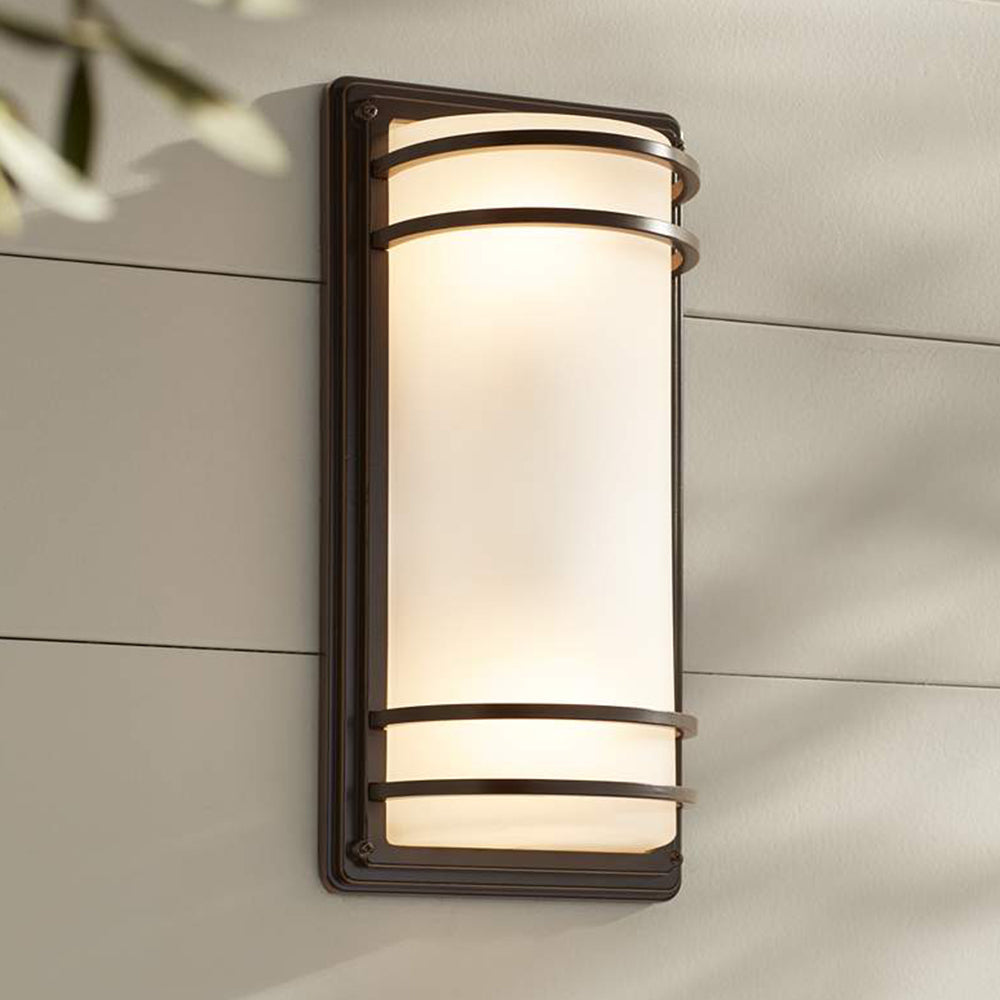 Orr Bronze Opal Outdoor Wall Light, L 40CM