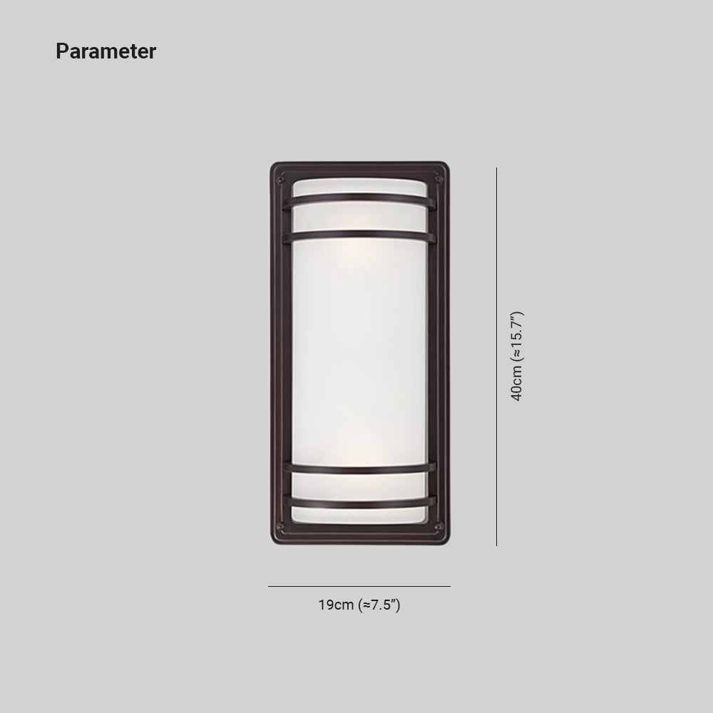 Orr Bronze Opal Outdoor Wall Light, L 40CM