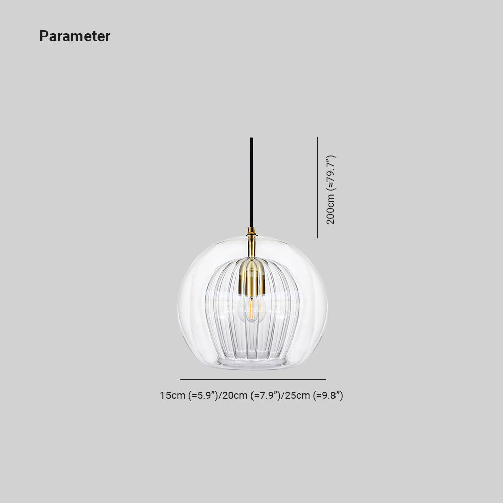 Hailie Glass Pendant Light 2 Colour, DIA 15/20/25CM