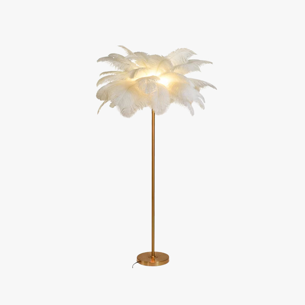 White feather online standing lamp