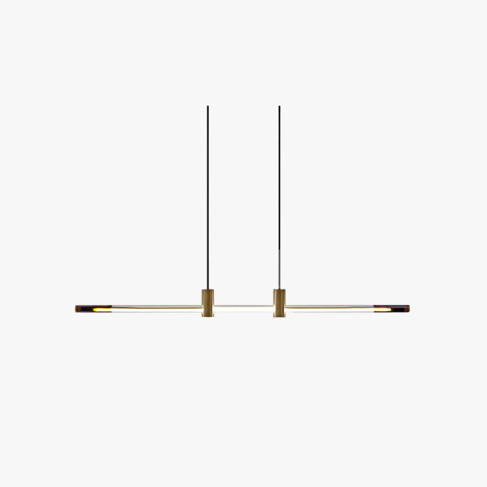 Edge Pendant Light, Metal & Glass, L 120/140CM