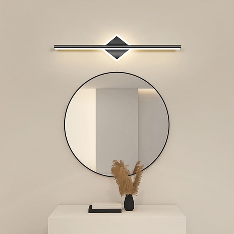 Leigh Mirror Front Vanity Wall Lamp, Black, L 60CM