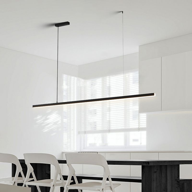 Edge Minimalist Linear Pendant Light, 2 Colour, L 90CM/120CM