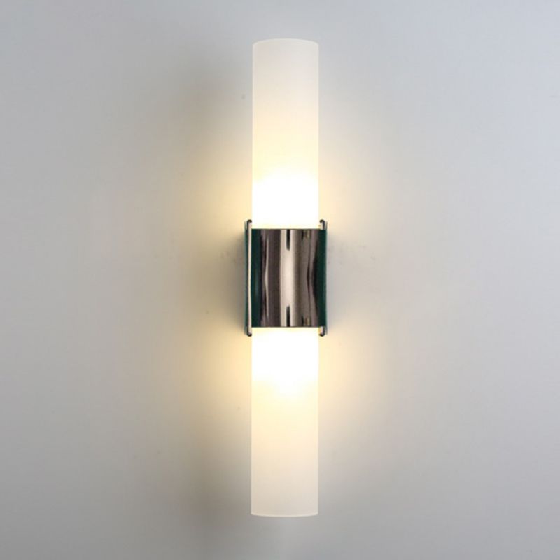 Leigh Frosted Glass Vanity Wall Lamp, 2 Heads & Colour