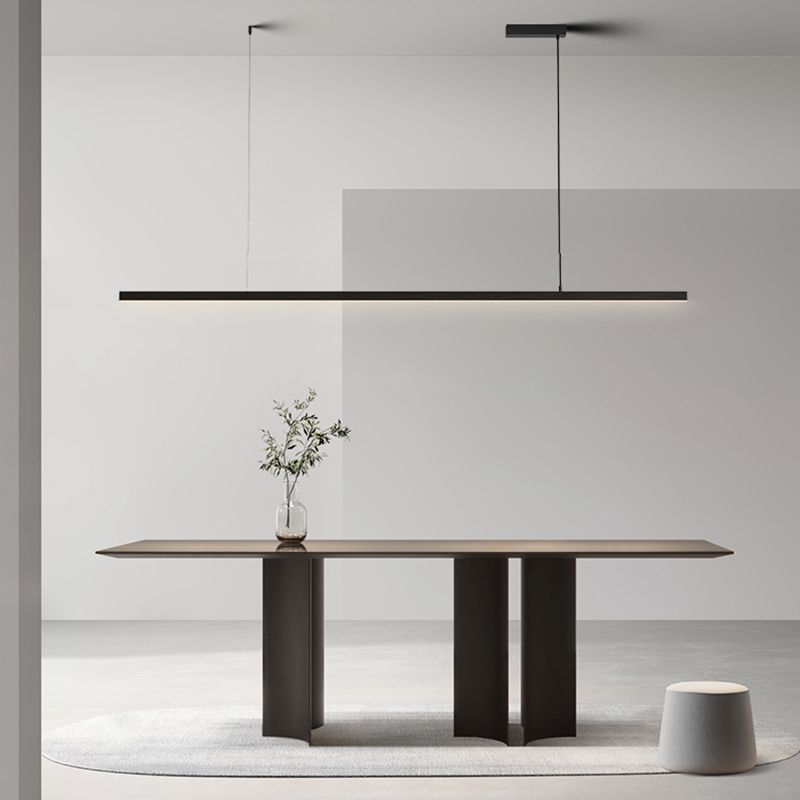 Edge Minimalist Linear Pendant Light, 2 Colour, L 90CM/120CM