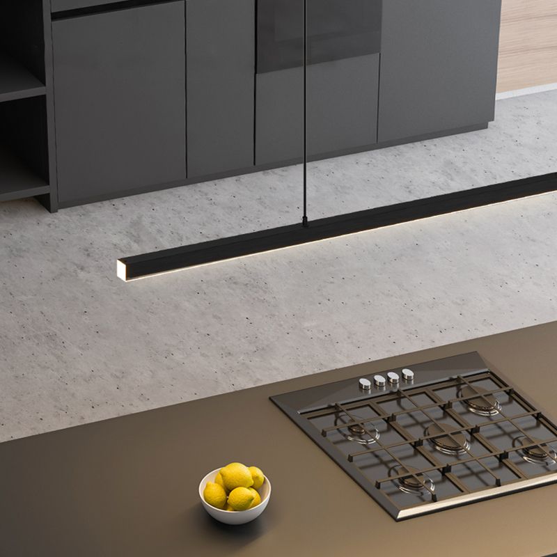 Edge Minimalist Linear Pendant Light, 2 Colour, L 90CM/120CM