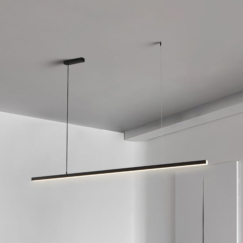 Edge Minimalist Linear Pendant Light, 2 Colour, L 90CM/120CM