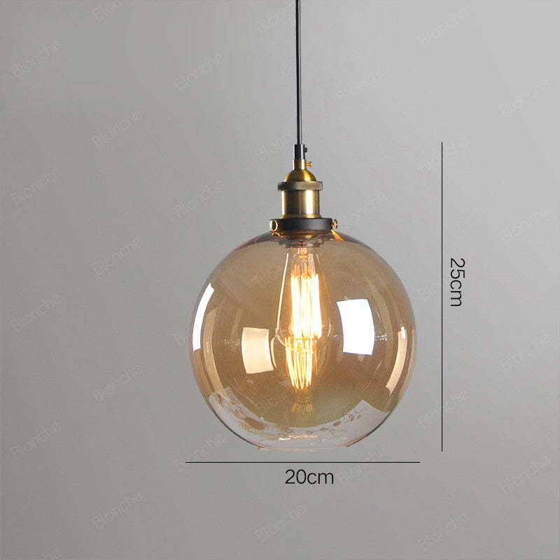 Retro Vintage Glass Pendant Lights for Living Room