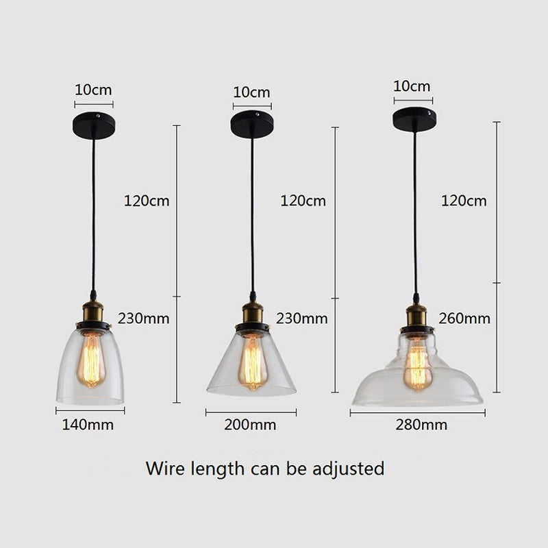 Retro Vintage Glass Pendant Lights for Living Room