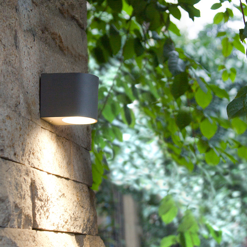 Orr Outdoor Wall Lamp, 2 Styles, Aluminium & Glass