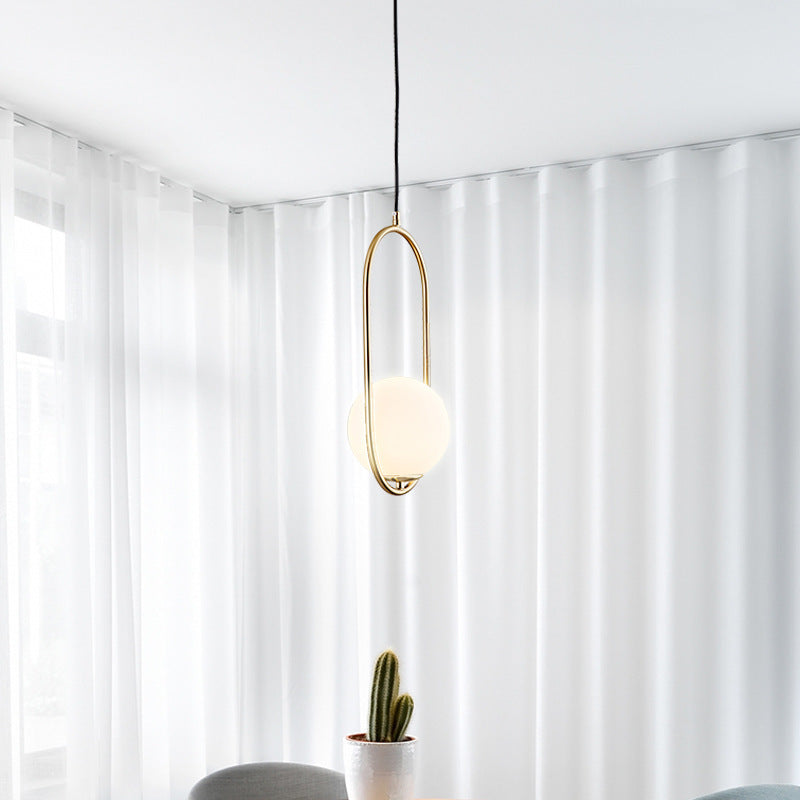 Post-modern Glass Ball  LED Pendant Light for  Bedroom &Dining Room