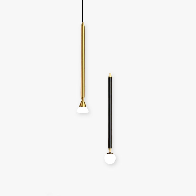 Nordic Minimalism Brass Matel Style Bedside Chandelier Line Pendant Lamp