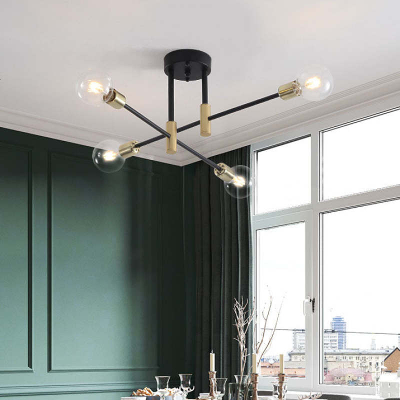 Modern Nordic Black LED Chandelier Pendant Light For Living Room, Bedroom