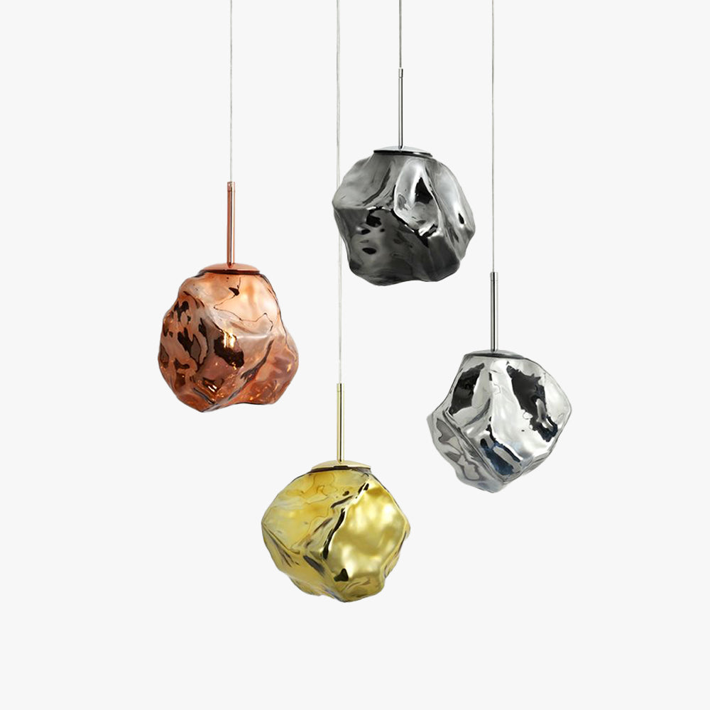 Mirza Glass Pendant Light, 4 Colour