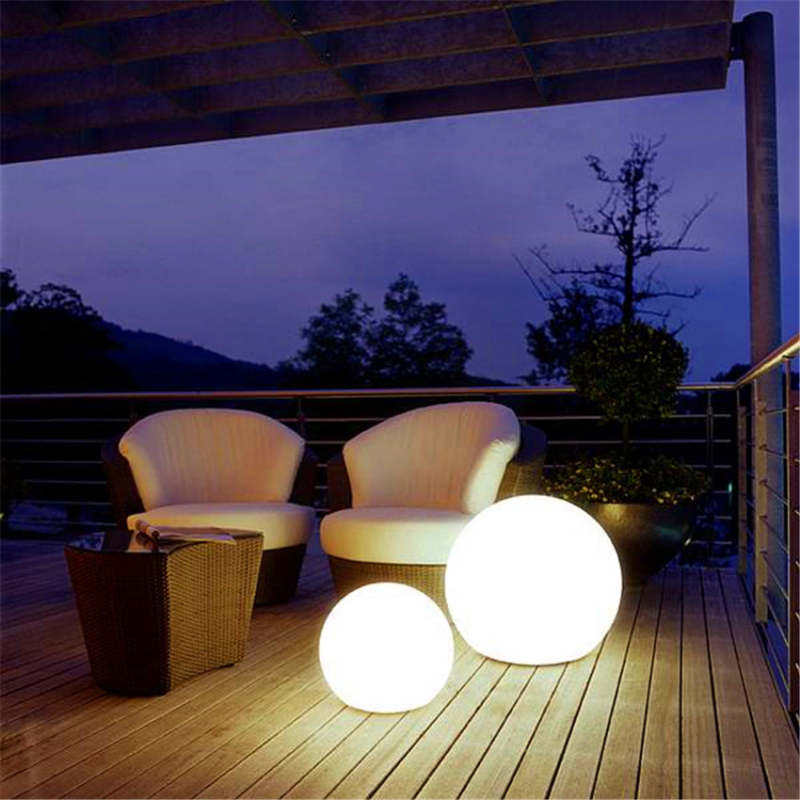 LED Neon Colour Sphere Shape PVC Floor Lamp Remote Control