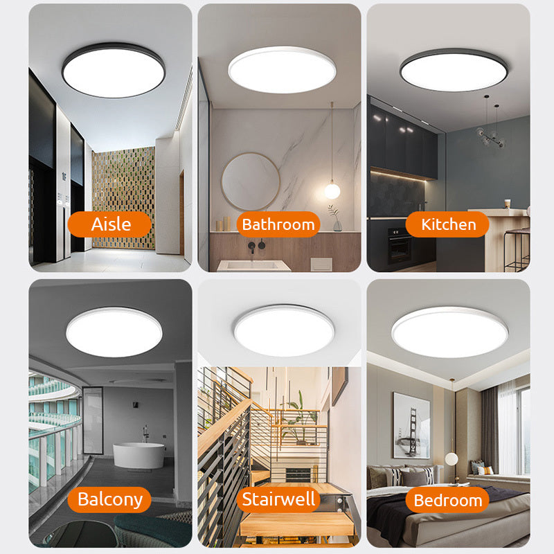 Modern Simple Style Waterproof Round Ceiling Light Colour Change for Bedroom, Bathroom & Balcony