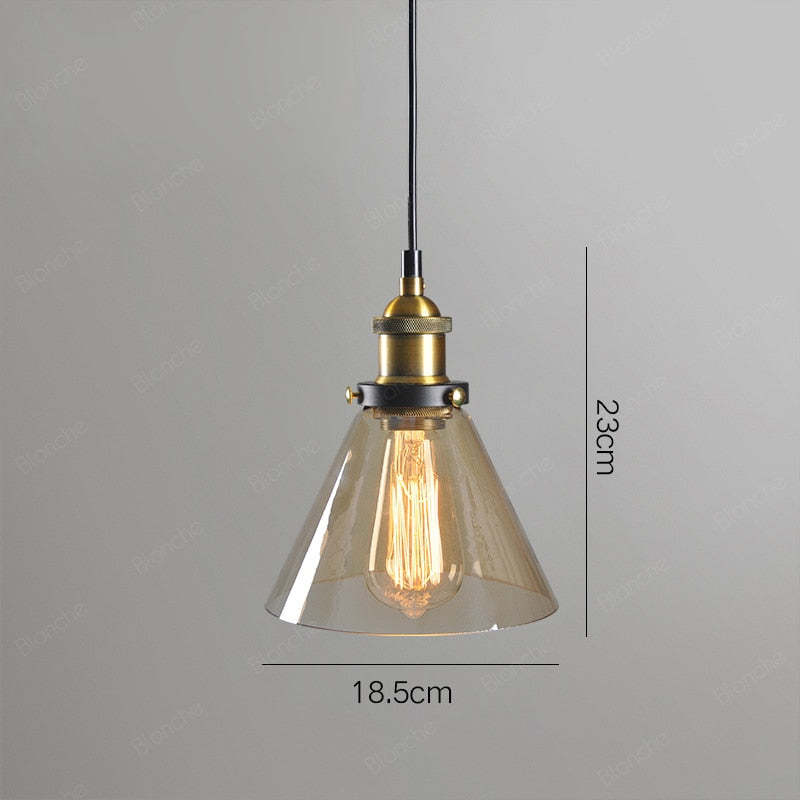 Retro Vintage Glass Pendant Lights for Living Room