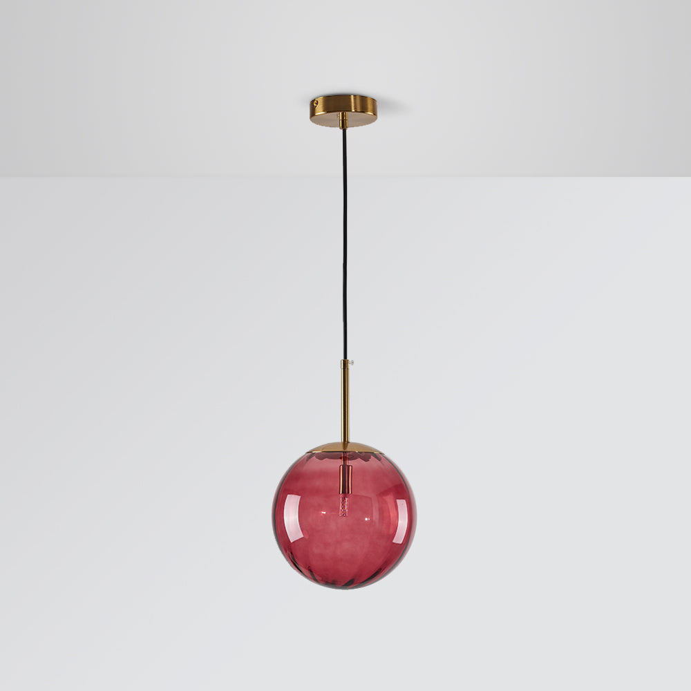 Post Modern Glass Sphere Pendant Lighting Ball Shape Hanging Lamp For Kitchen & Hallway