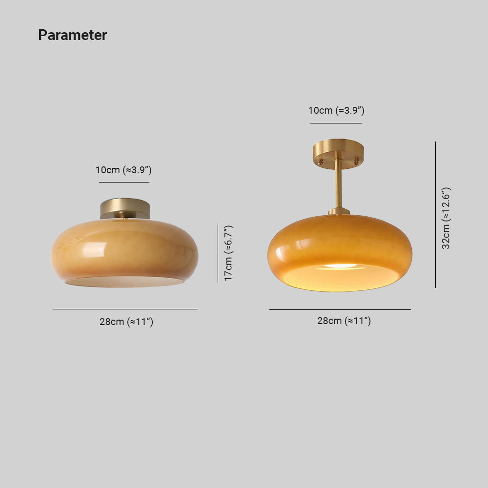 Hailie Flush Mount Ceiling Light, 2 Style/Colour, DIA 28CM