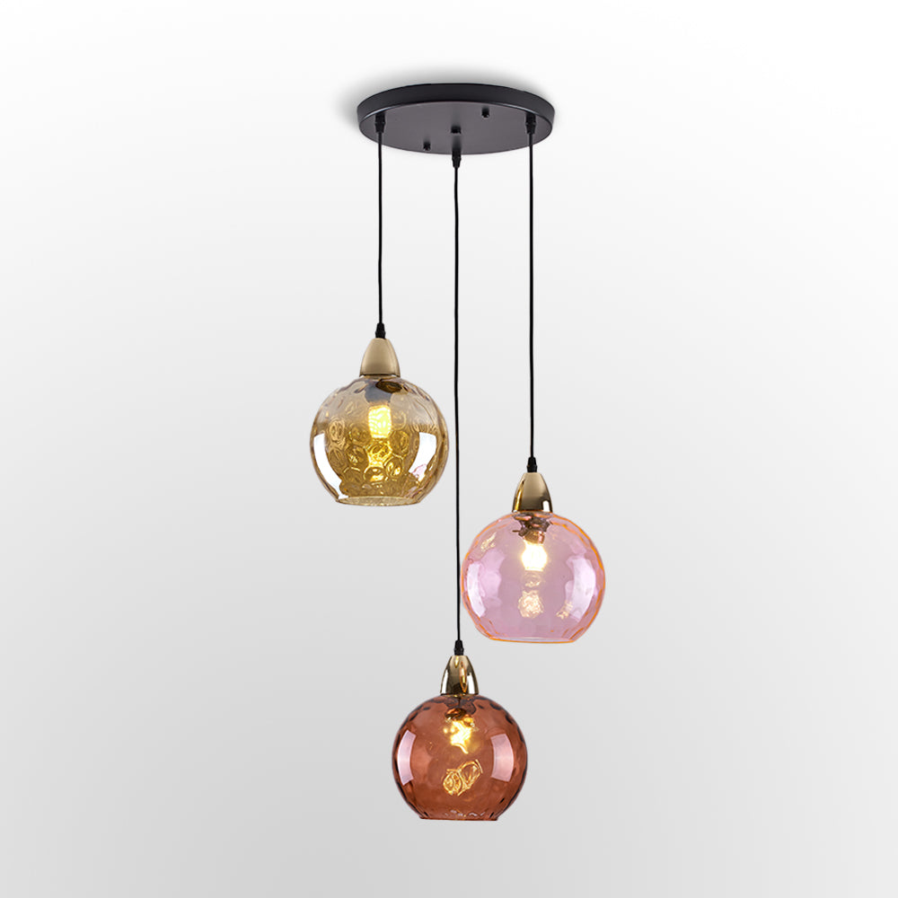 Hailie Pendant Light Water Ripple Cluster, 3 Head