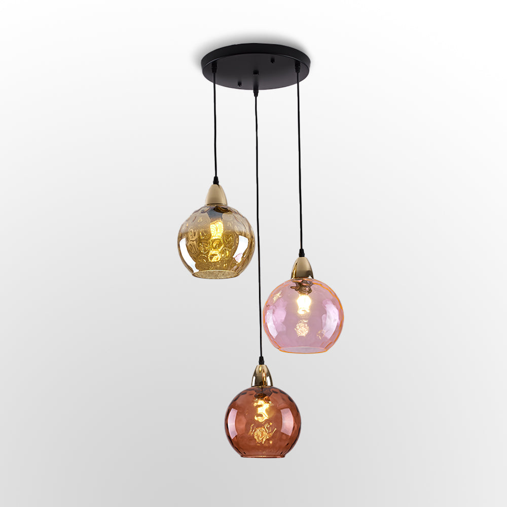 Hailie Pendant Light Water Ripple Cluster, 3 Head