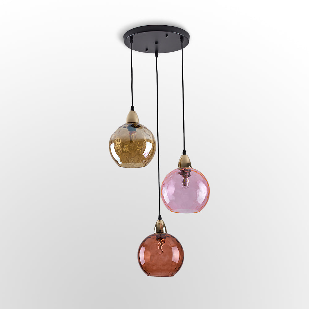 Hailie Pendant Light Water Ripple Cluster, 3 Head