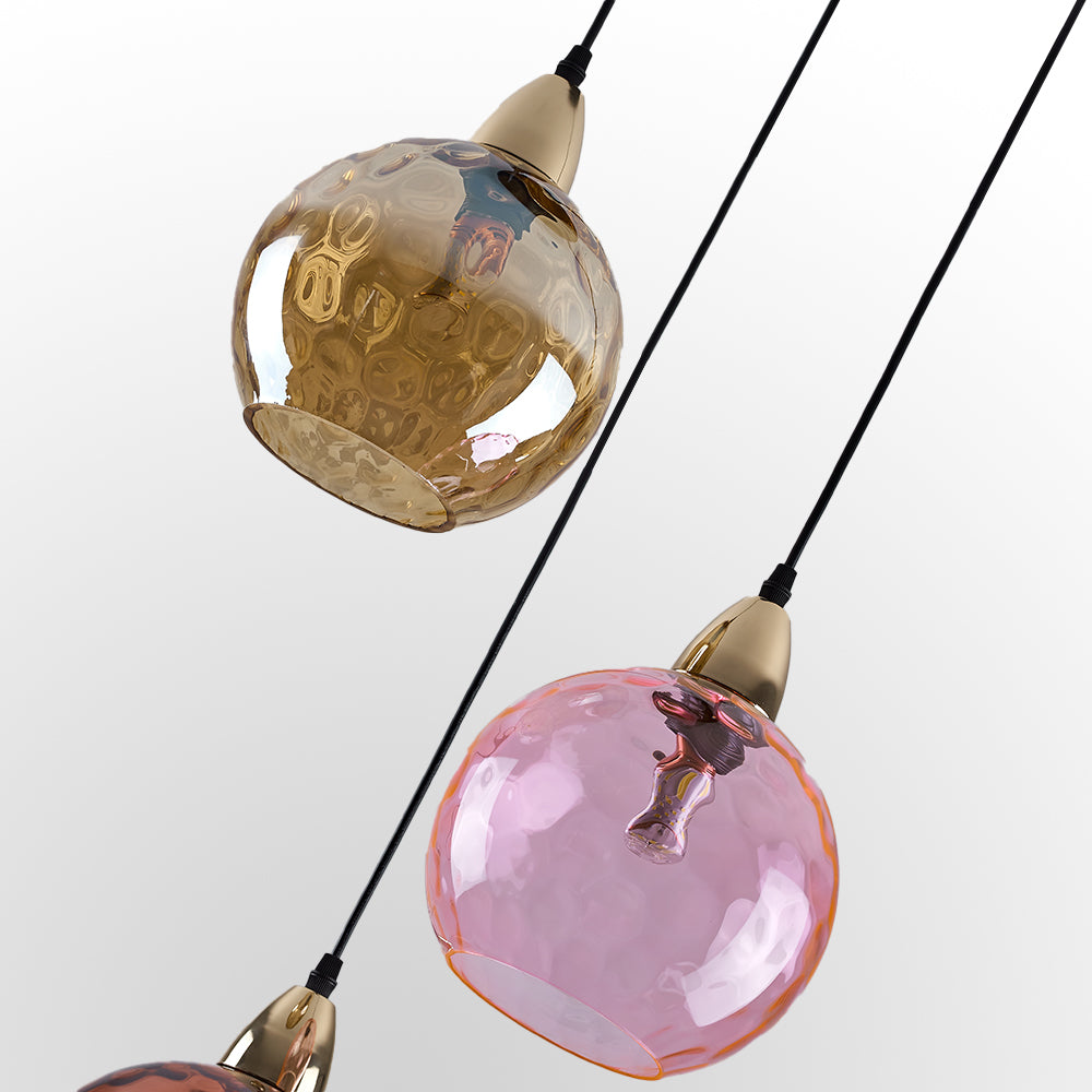 Hailie Pendant Light Water Ripple Cluster, 3 Head