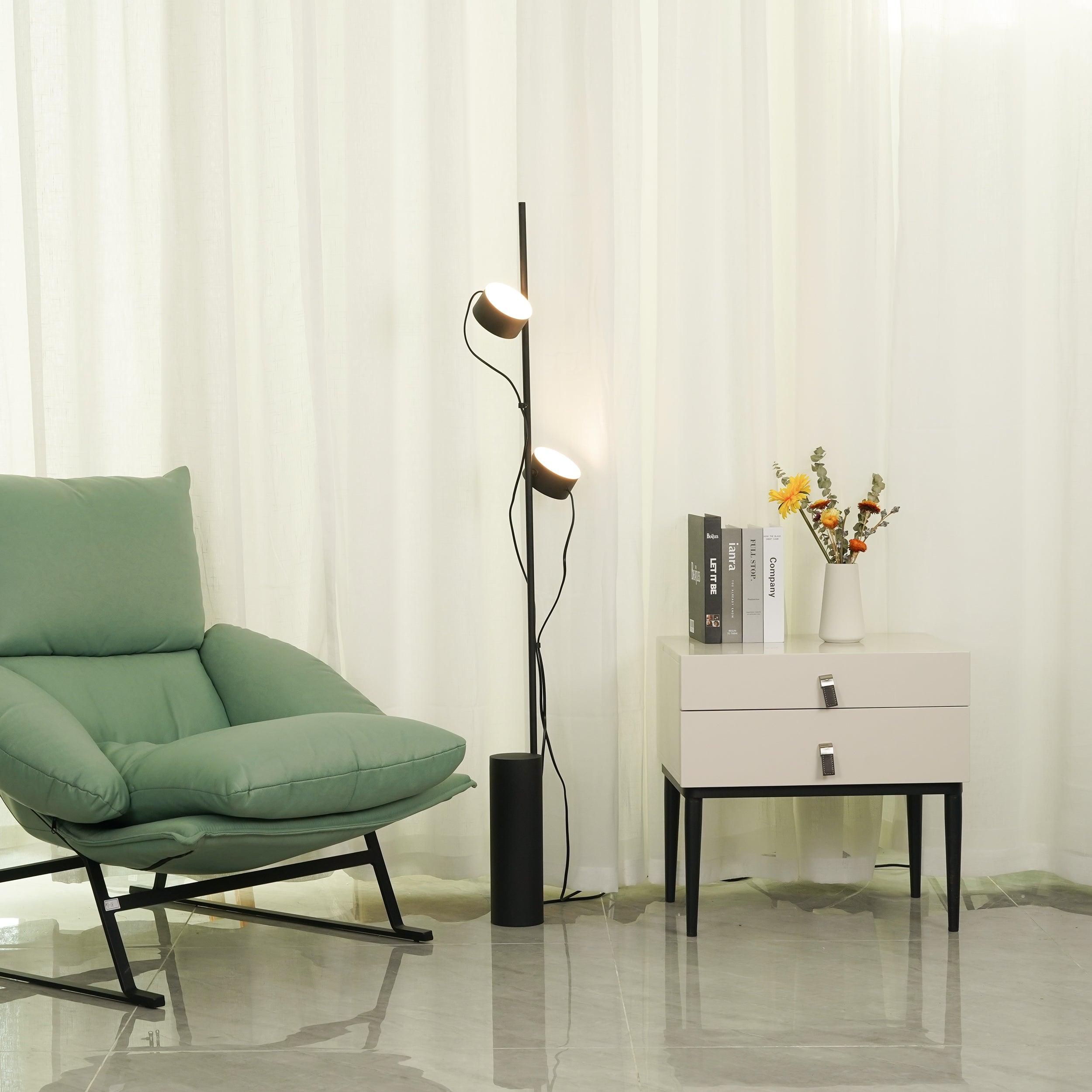 Avi Floor Lamp, 2 Heads, L 135CM